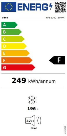Beko Beko RFSE200T30WN  - Inbouw vriezer