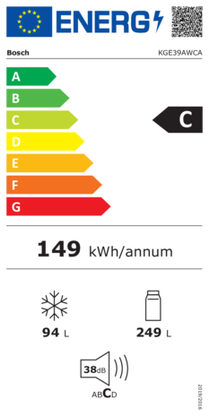 Bosch Bosch KGE39AWCA - Koel-vriescombinatie