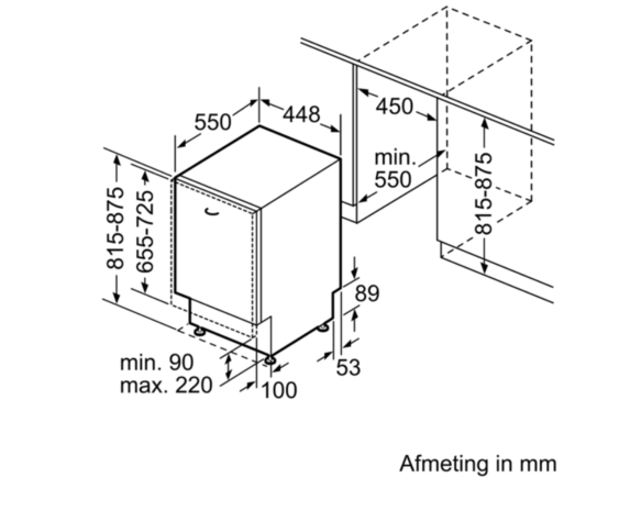 Bosch Bosch SPV2IKX11E  - Inbouw vaatwasser