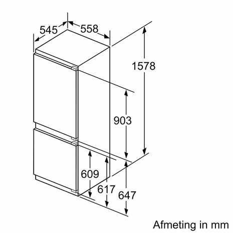 Bosch Bosch KIS77AFE0 - Inbouw koelkast Bosch Bosch KIS77AFE0 - Inbouw koelkast