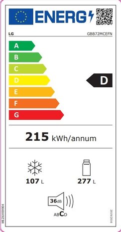 LG LG GBB72MCEFN - Koel-vriescombinatie