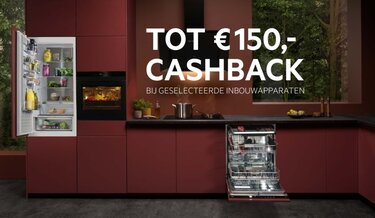 AEG - Ontvang tot 150 euro cashback op geselecteerde keuken inbouwapparaten!