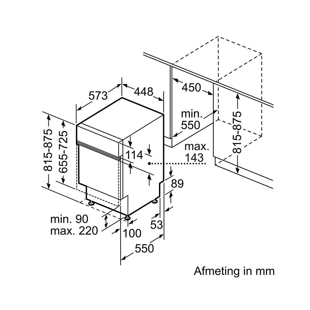 Siemens Siemens SR53HS28KE  - Inbouw vaatwasser