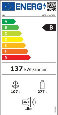 LG LG GBB92MCABP - Koel-vriescombinatie LG LG GBB92MCABP - Koel-vriescombinatie