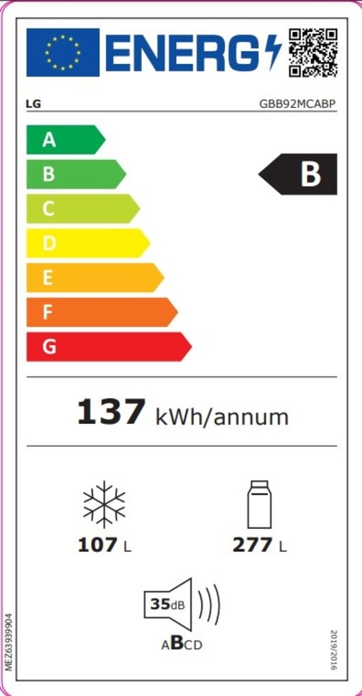 LG LG GBB92MCABP - Koel-vriescombinatie LG LG GBB92MCABP - Koel-vriescombinatie