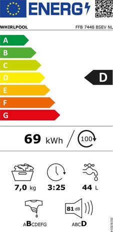 Whirlpool Whirlpool FFB 7448 BSEV NL - Wasmachine Whirlpool Whirlpool FFB 7448 BSEV NL - Wasmachine