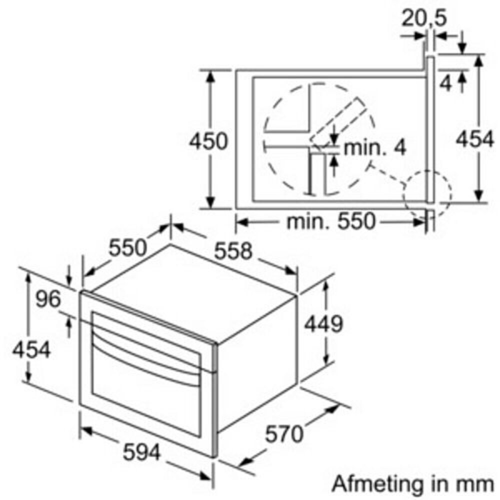 Siemens Siemens iQ500 CM585AGS0 - Inbouw oven Siemens Siemens iQ500 CM585AGS0 - Inbouw oven