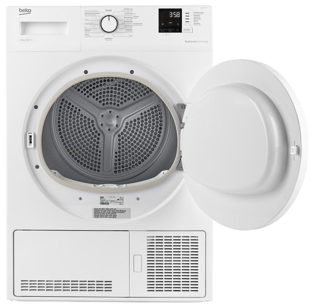 Beko Beko DS8412PA0 - Warmtepompdroger Beko Beko DS8412PA0 - Warmtepompdroger