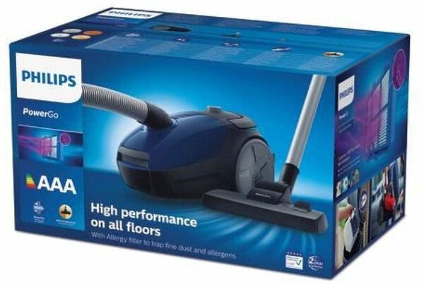 Philips Philips FC8240/09 PowerGo - Stofzuiger met zak Philips Philips FC8240/09 PowerGo - Stofzuiger met zak