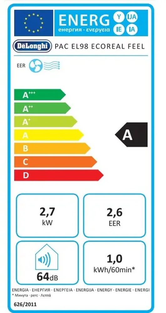 De'Longhi De'Longhi Pinguino PAC EL98 - Mobiele airco