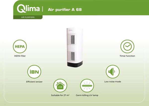 Qlima Qlima A68 - Luchtreiniger Qlima Qlima A68 - Luchtreiniger
