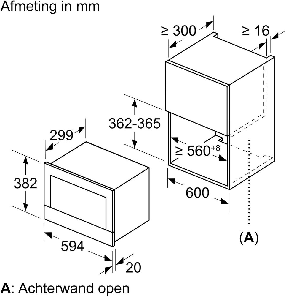 Bosch Bosch BFL634GB1 - Inbouw magnetron Bosch Bosch BFL634GB1 - Inbouw magnetron