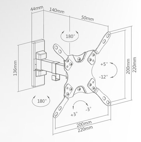 Superior Electronics Superior Electronics SUPSTV009 - TV muurbeugel