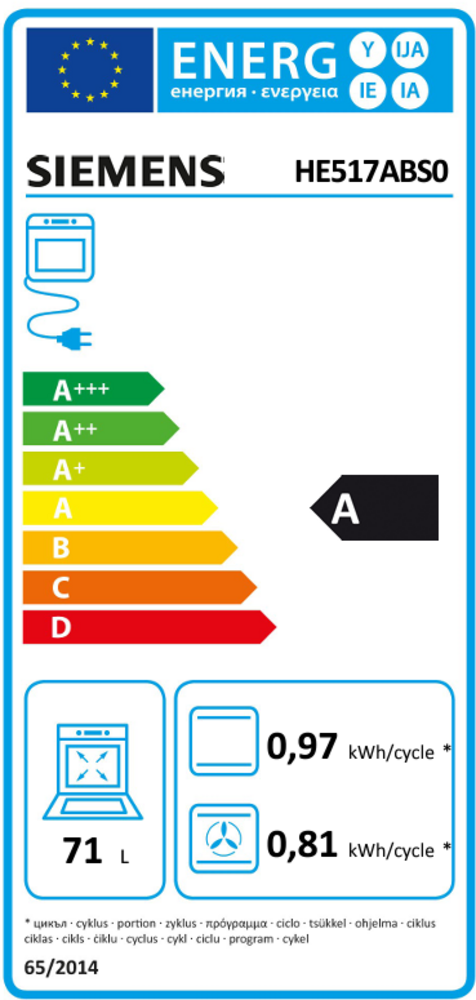 Siemens Siemens HE517ABS0 - Inbouw oven Siemens Siemens HE517ABS0 - Inbouw oven
