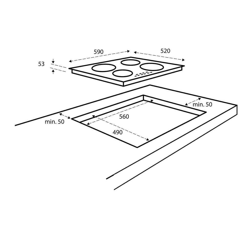 Inventum Inventum IKI6030 - Inductiekookplaat