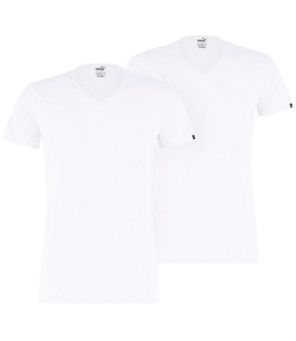 Puma Puma Basic T-shirt V-hals 2-pack Wit