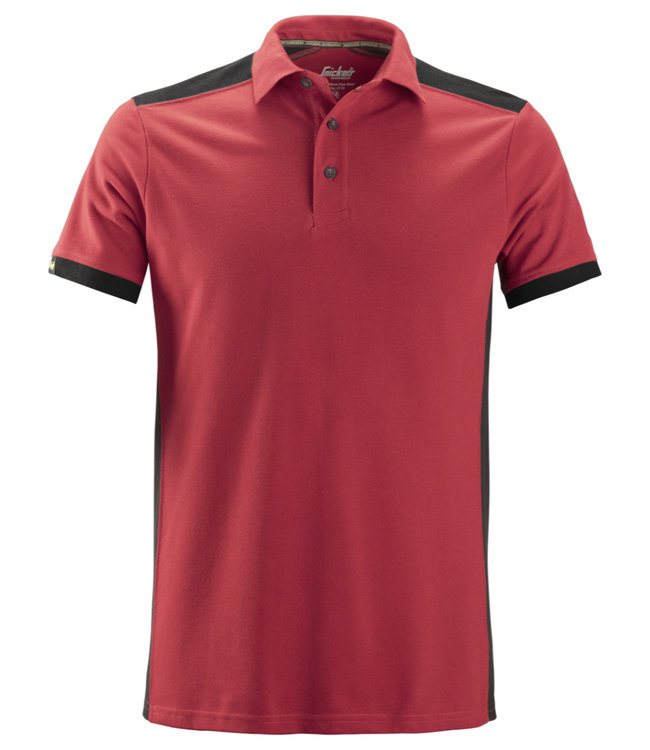 Snickers 2715 Polo AllroundWork Rood/Zwart