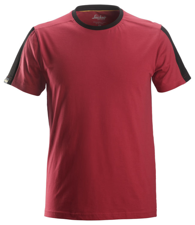 Snickers 2518 T-shirt AllroundWork Rood/Zwart