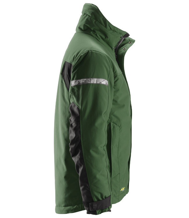 Snickers 1100 Winter Werkjas AllroundWork Groen/Zwart
