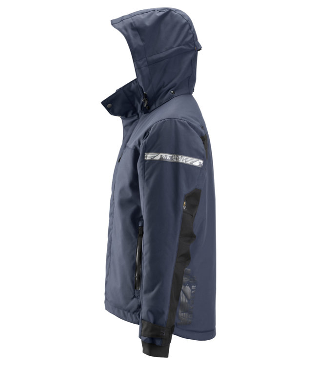 Snickers 1102 Waterdichte Winter Werkjas AllroundWork Donkerblauw/Zwart