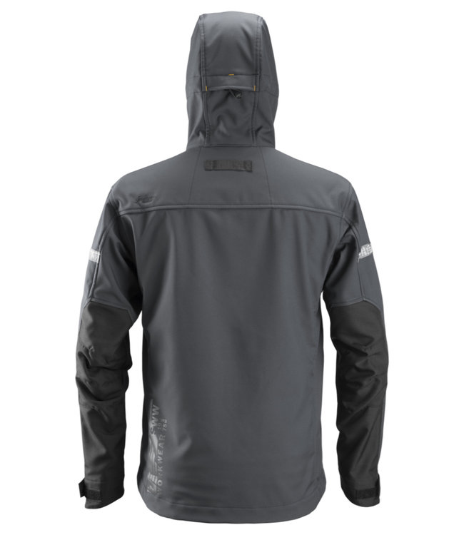 Snickers 1229 Softshell Werkjas AllroundWork Staalgrijs/Zwart
