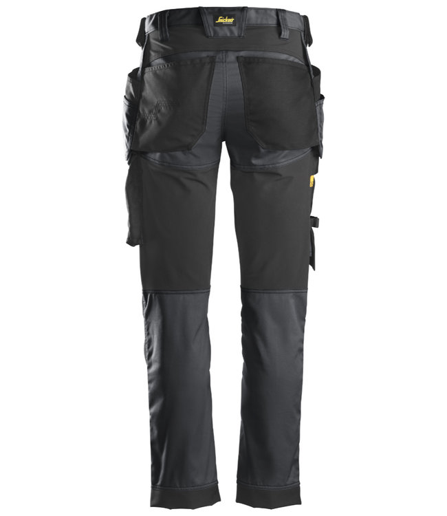 Snickers 6241 Stretch Werkbroek AllroundWork Staalgrijs/Zwart