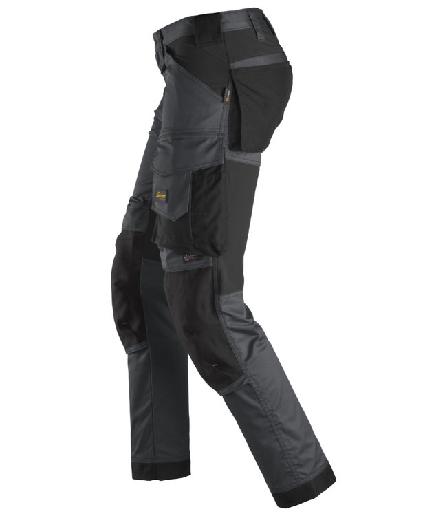 Snickers 6341 Werkbroek Stretch AllroundWork Staalgrijs/Zwart