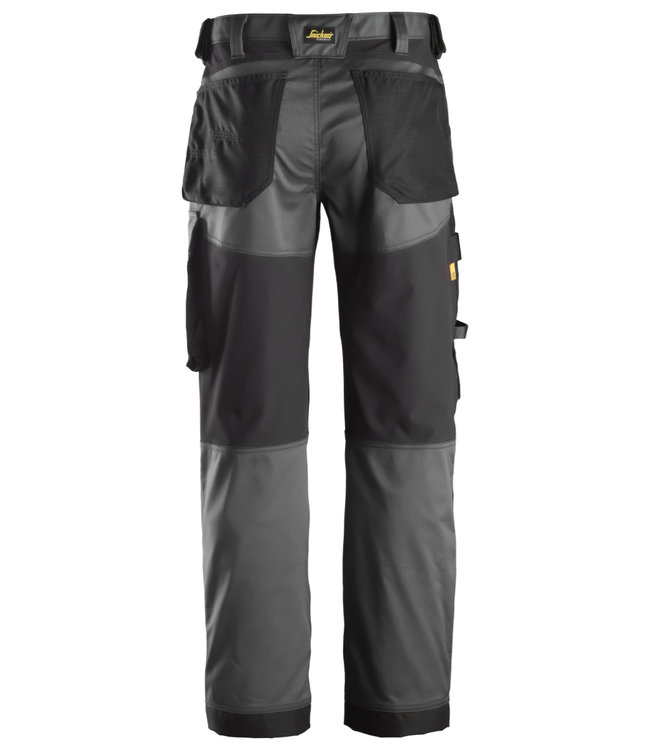 Snickers 6351 Stretch Werkbroek Loose Fit AllroundWork Staalgrijs/Zwart