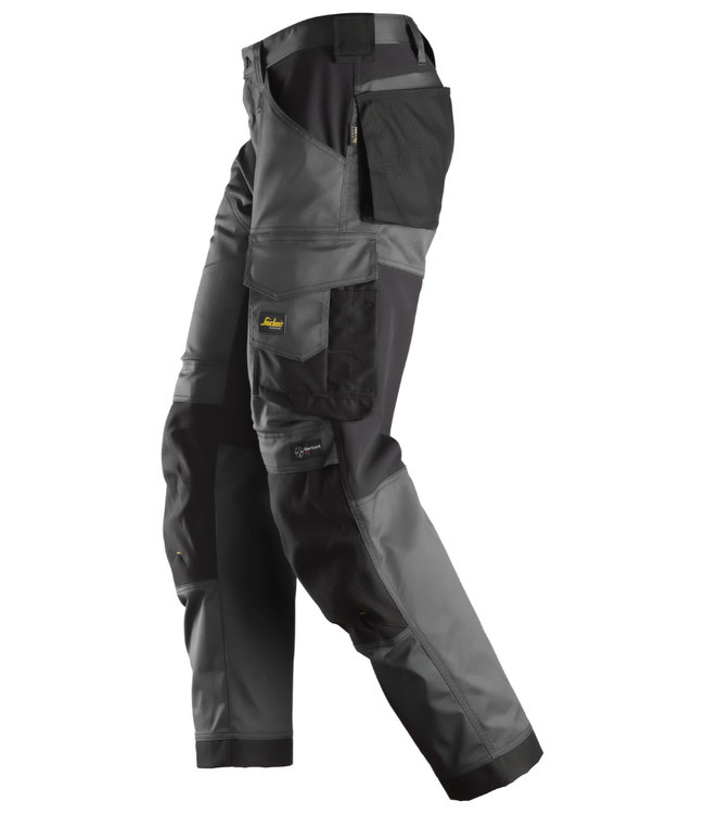 Snickers 6351 Stretch Werkbroek Loose Fit AllroundWork Staalgrijs/Zwart