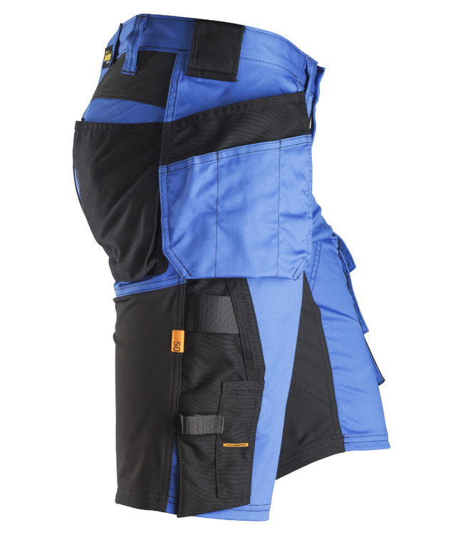 Snickers 6141 Korte Werkbroek Stretch AllroundWork Blauw/Zwart