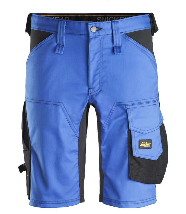 Snickers 6143 Korte Werkbroek Stretch AllroundWork Blauw/Zwart