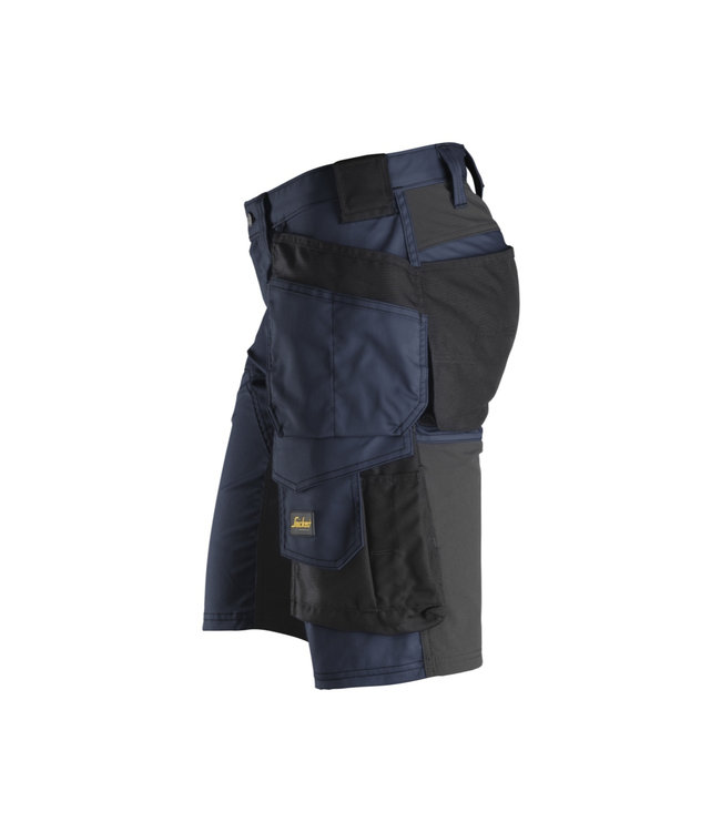Snickers 6141 Korte Werkbroek Stretch AllroundWork Donkerblauw/Zwart
