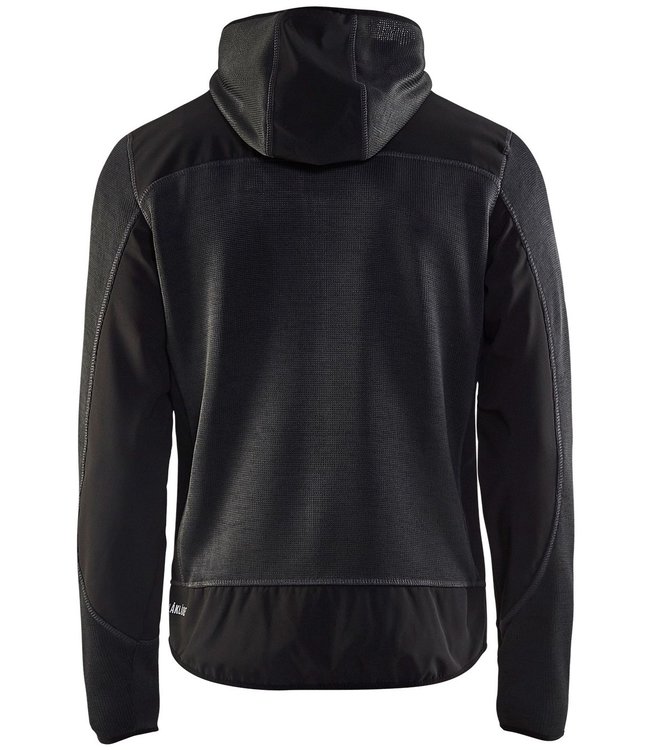 Blaklader 4930 Gebreide Werktrui met Softshell Donkergrijs/Zwart