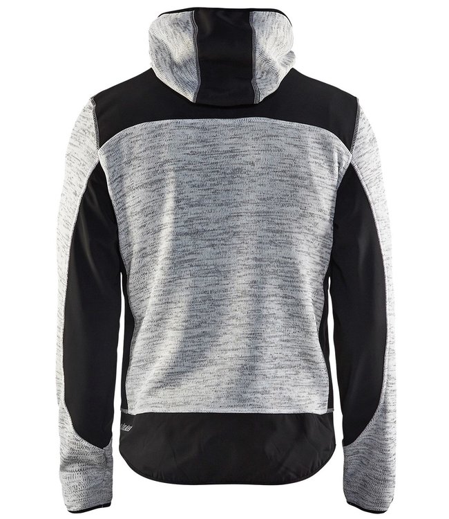 Blaklader 4930 Gebreide Werktrui met Softshell Grijs Melee/Zwart