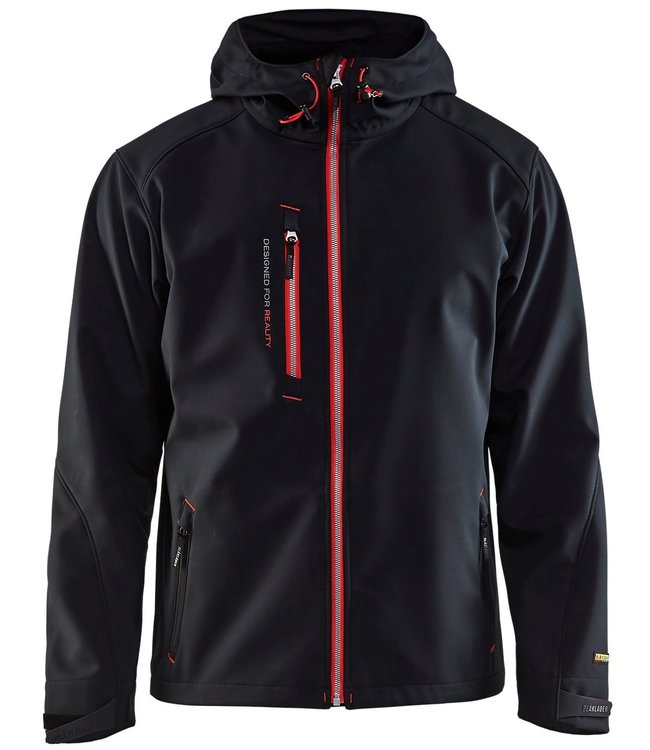 Blaklader 4949 Softshell Werkjas Zwart/Rood