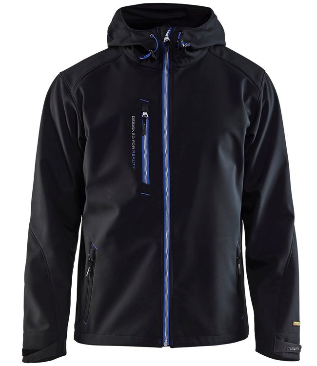 Blaklader 4949 Softshell Werkjas Zwart/Korenblauw