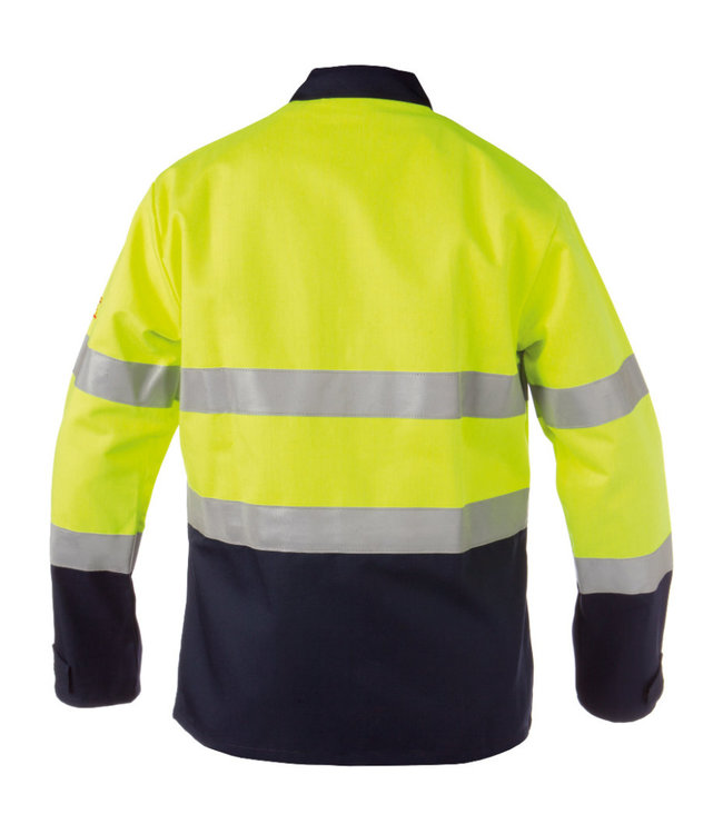 Basicline Potsdam Reflecterende Multinorm Werkjas Ongevoerd Geel/Donkerblauw