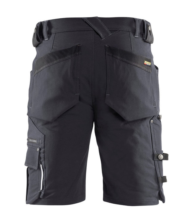 Blaklader 1987 Korte Werkbroek 4-weg Stretch X1900 Donkergrijs/Zwart