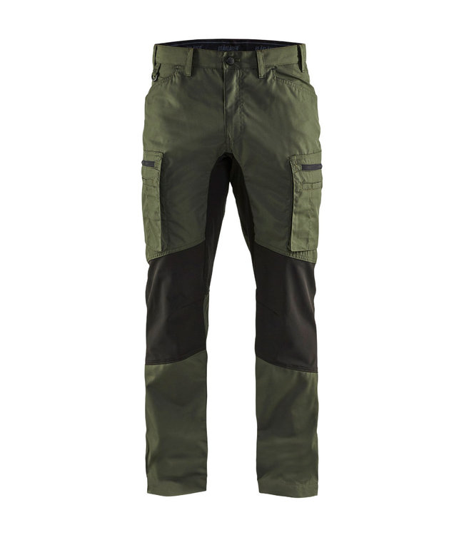 Blaklader 1459 Service Werkbroek Stretch Army Groen/Zwart