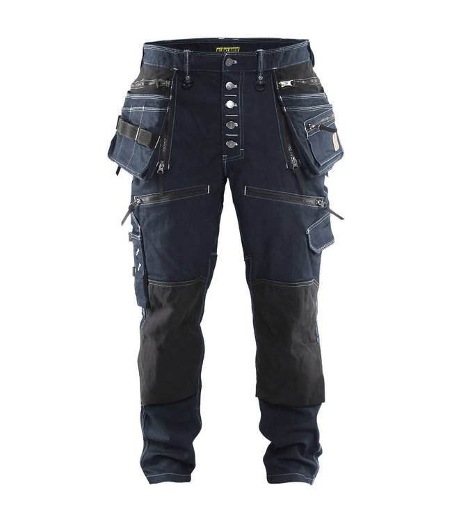 Blaklader 1999 Werkbroek Baggy Denim Stretch Marineblauw/Zwart