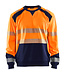 Blaklader 3541 Reflecterende Werksweater Oranje/Marineblauw