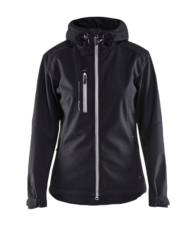 Blaklader 4919 Dames Softshell Werkjas Zwart/Zilver