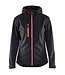 Blaklader 4919 Dames Softshell Werkjas Zwart/Rood