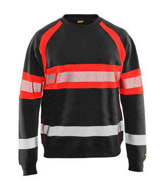 Blaklader Blaklader 3359 Reflecterende Sweater Zwart/Rood