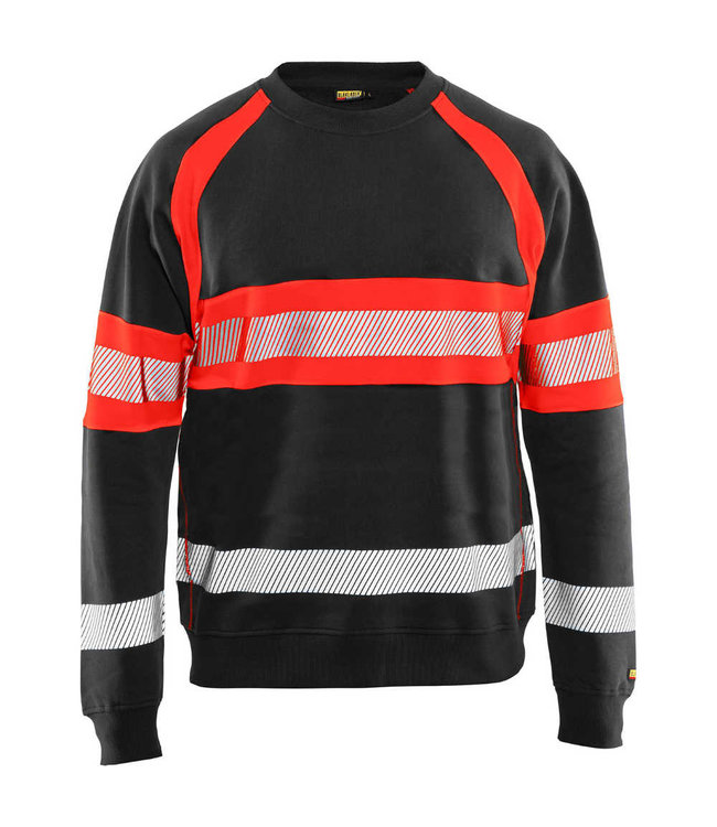 Blaklader 3359 Reflecterende Sweater Zwart/Rood