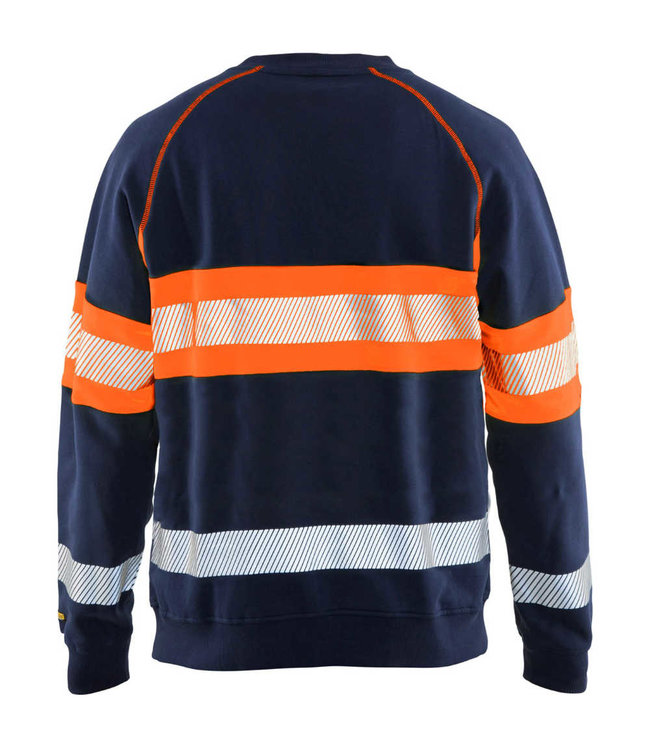 Blaklader 3359 Reflecterende Sweater Marineblauw/Oranje