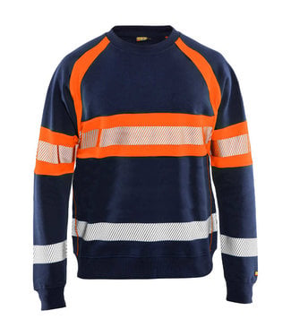 Blaklader Blaklader 3359 Reflecterende Sweater Marineblauw/Oranje