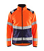 Blaklader 4877 Reflecterende Softshell Werkjas Oranje/Marineblauw