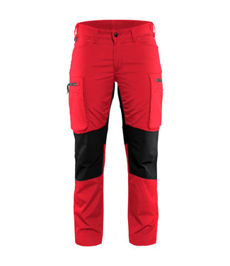 Blaklader Blaklader 7159 Dames Werkbroek Stretch Rood/Zwart