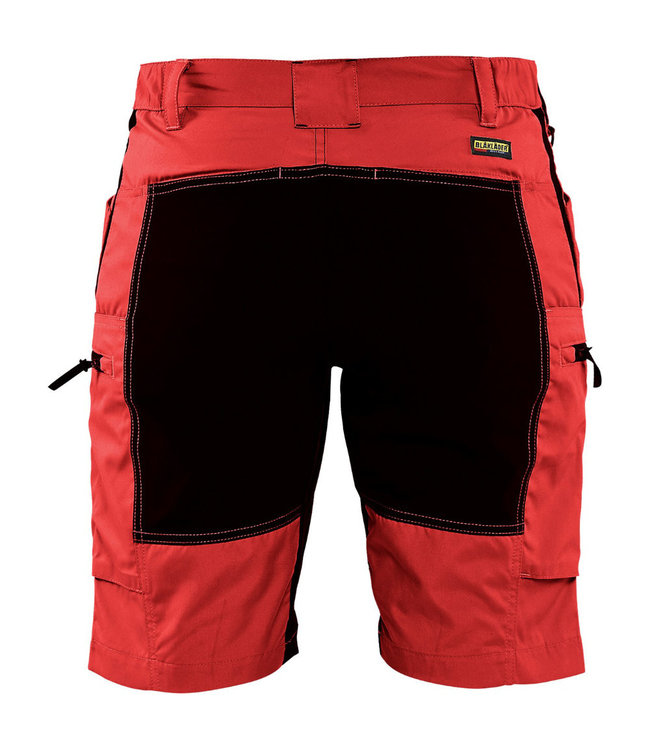 Blaklader 7149 Dames Korte Werkbroek Rood/Zwart